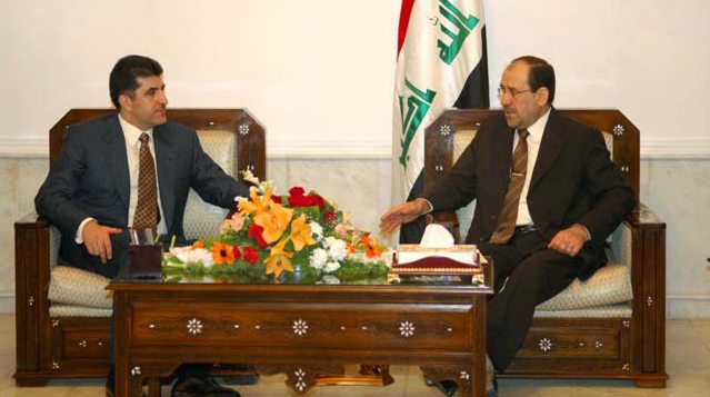 المالكي :يدعو رئيس حكومة إقليم كردستان  لزيارة بغداد لبحث الملفات العالقة