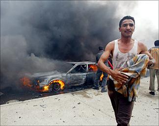 اصابة سبعة اشخاص بينهم عنصر حكومي في بغداد