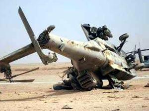 سقوط طائرة مروحية عسكرية في الحبانية