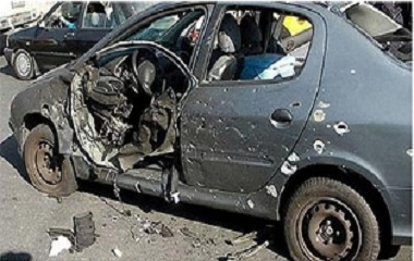 اصابة رجل وزوجته بجروح من جراء انفجار عبوة لاصقة بسيارتهما