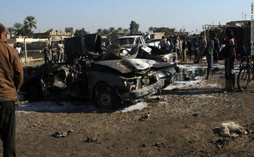 ارتفاع عدد ضحايا انفجار السيارة المفخخة في البياع الى 16 بين شهيد وجريح