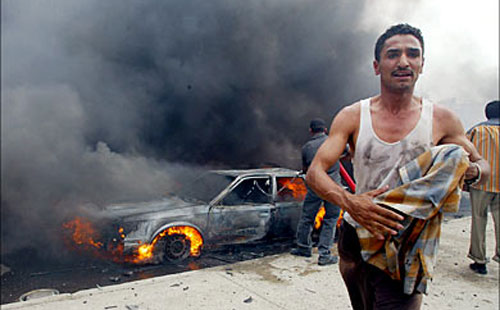 وسط العاصمة بغداد مقتل وإصابة 18 شخصاً بانفجار عبوة ناسفة