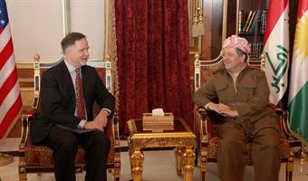 مسعود البارزاني يبحث مع السفير الامريكي اهم المستجدات السياسية في العراق