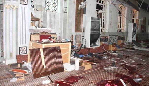 اخر حصيلة تفجير جامع علي الباش في بغداد  هي 11 قتيلاً و34 جريحاً