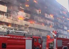 اندلاع حريق بإحدى العمارات التجارية في سوق بغداد الجديدة جنوب شرق بغداد