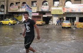 بغداد تغرق في بحيرات من  الامطار وتقطع الكهرباء 	                   	بقلم د. بشرى الحمداني