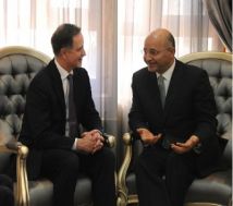 برهم صالح والسفير الامريكي يبحثان في اربيل الوضع العراقي