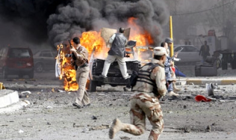 مقتل واصابة ( 19 ) شخصا بانفجار سيارة مفخخة غربي بغداد
