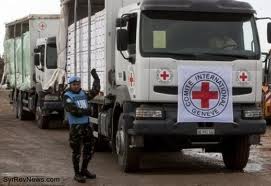 الصليب الاحمر الدولي :ايصال مواد الاغاثة لاكثر من 4000 اسرة شمال دمشق