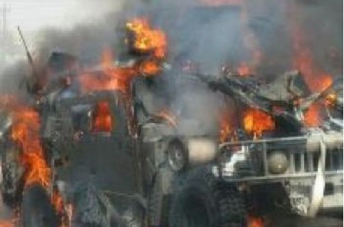 انفجارسيارتين مفخختين في مدينة الرمادي