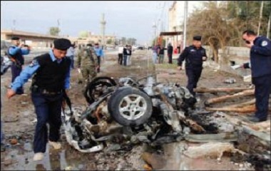 مقتل عددا من افراد الشرطة بانفجار ملغمة استهدفت حاجزا امنيا شمال تكريت
