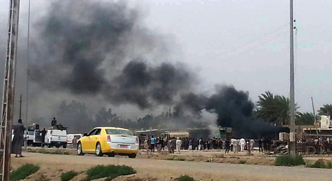 استشهاد واصابة  10 من رجال الشرطة بانفجار عبوتين ناسفتين شمال غرب الحلة