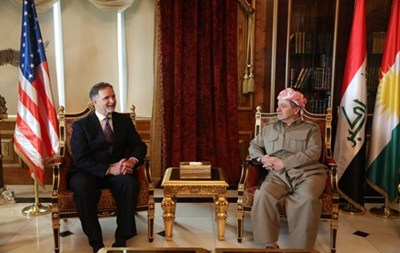 البرزاني والسفير الامريكي يبحثان الوضع السياسي في العراق