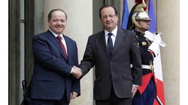 حكومة كردستان: الرئيس الفرنسي استقبل رئيس الاقليم مسعود بارزاني كرئيس دولة!