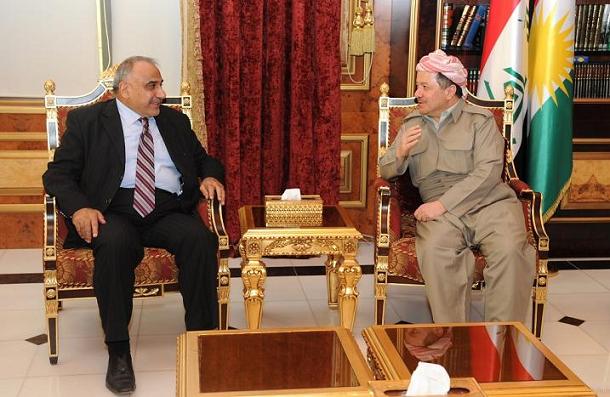 برزاني وعبد المهدي يبحثان الوضع السياسي العراقي