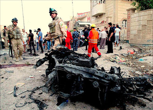 مقتل واصابة 15 جنديا بانفجار ملغمة في الطارمية