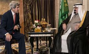 ازمة العراق على طاولة مباحثات ملك السعودية ووزير الخارجية الامريكية