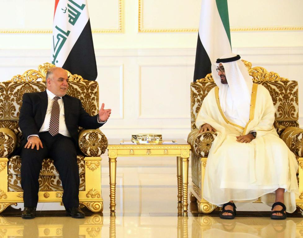 العبادي يؤكد على فتح آفاق التعاون المشترك بين العراق والامارات العربية