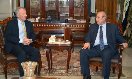 شاويس يبحث مع سفيري هنغاريا ورمانيا تعزيز العلاقات مع العراق