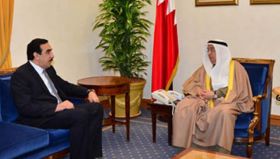 مبارك آل خليفة والدليمي يبحثان تعزيز العلاقات بين العراق ومملكة البحرين