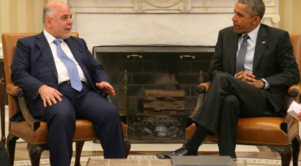البيان الختامي المشترك بين اوباما والعبادي:القضاء على داعش وبقاء العراق موحدا