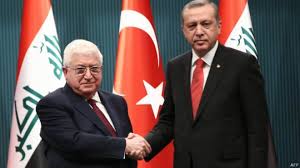 معصوم :العراق وتركيا يطمحان لاقامة علاقة تحترم السيادة الوطنية لكلاهما