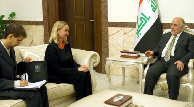 العبادي يؤكد حرص العراق على تعزيز العلاقة مع الاتحاد الاوربي