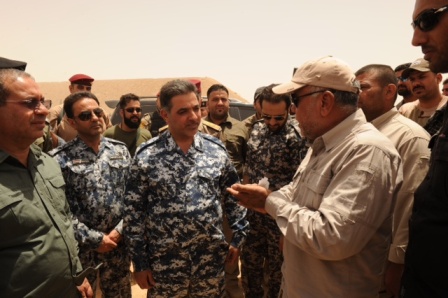 العامري والغبان يتفقدان قوات الحشد الشعبي في قاطع صلاح الدين