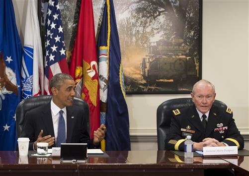 اوباما يطلع على سير المعارك في العراق