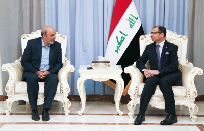 الجبوري وكودرزي يبحثان تعزيز التعاون بين العراق وايران