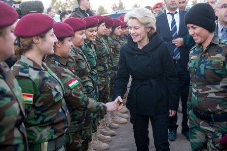 وزيرة الدفاع الالمانية:مساعدة البيش مركة واجب علينا