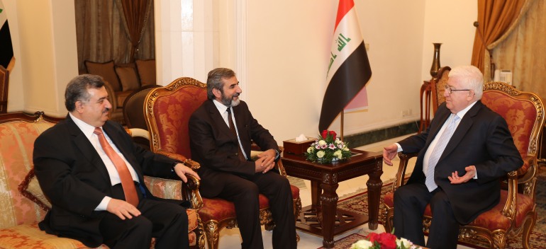 الرئيس العراقي يؤكد على الحوار لحل ازمة الرئاسة الكردستانية