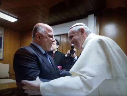 العبادي يلتقي البابا فرنسيس