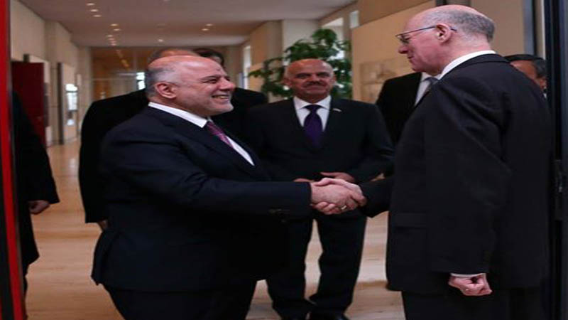العبادي ولمرت يبحثان تعزيز التعاون بين العراق والمانيا