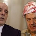 البرزاني يؤكد للعبادي على التنسيق والتعاون بين اربيل وبغداد!