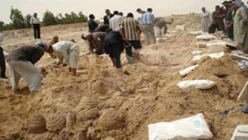الانبار : العثور على مقبرة جماعية تضم رفاة 70 مدنياً
