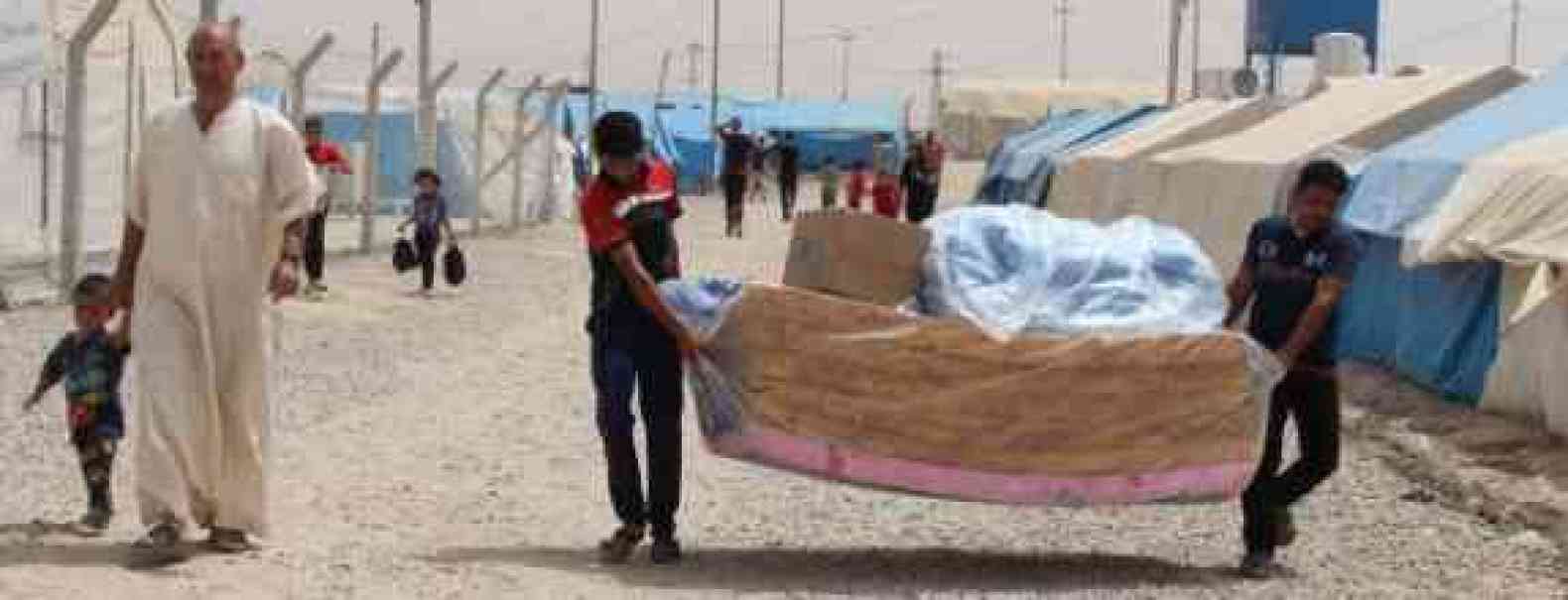 المرصد العراقي لحقوق الانسان : أعداد النازحين في مدينة الشرقاط بلغ 35 ألف شخص