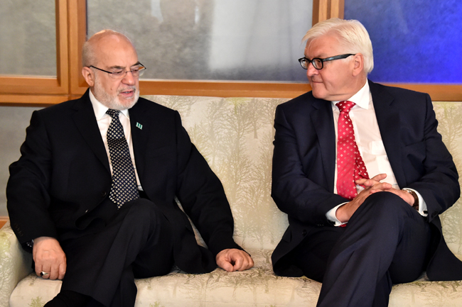 الجعفري وشتاينماير يبحثان تعزيز العلاقات بين العراق والمانيا