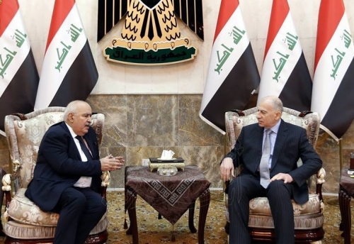 النجيفي وبن شاعة يبحثان تعزيز العلاقات بين العراق والجزائر
