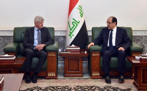 المالكي  ولينز يبحثان  تعزيز العلاقات بين العراق وسويسرا