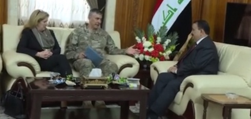 الحيالي وتاونسند يبحثان خطة تحرير الجانب الايمن من الموصل
