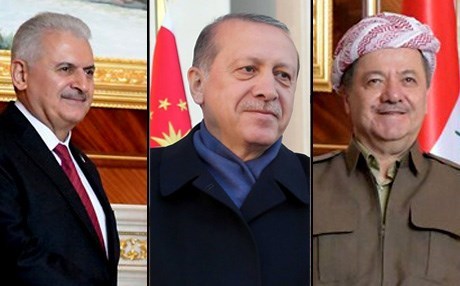 البرزاني يهنىء أردوغان وبن يلدريم بنجاح الاستفتاء التركي