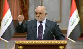 العبادي: عودة النازحين لمناطقهم ملزم لجميع المحافظات والمضي بالاستفتاء ليس أمراً صحيحاً