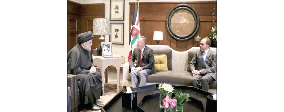 العاهل الأردني يؤكد على تعزيز أمن واستقرار العراق والحفاظ على وحدة أراضيه