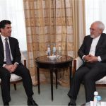 البارزاني و ظريف يؤكدان على حل الأزمة بين بغداد واربيل