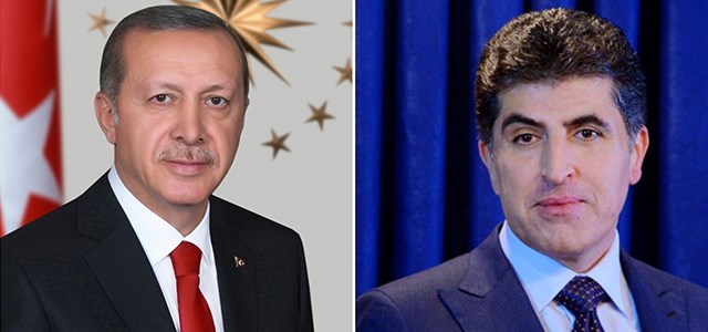 أردوغان وبارزاني يؤكدان على تعزيز العلاقات بين أنقرة وأربيل