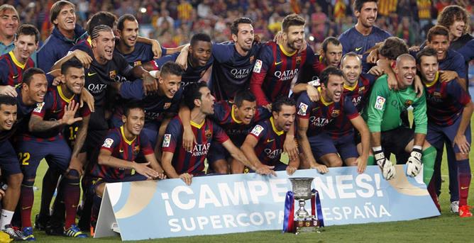 برشلونة يتوج بطلا لكأس السوبر الأسباني