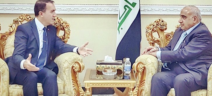 عبد المهدي ويلدز يؤكدان على تعزيز التعاون بين العراق وتركيا