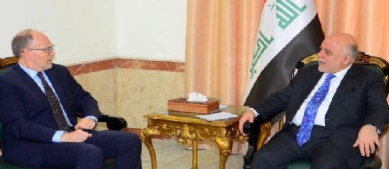 العبادي وسيليمان يؤكدان على تعزيز التعاون بين بغداد ووشنطن
