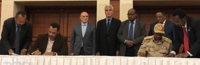 السودان ..التوقيع على اتفاق المرحلة الانتقالية بين المجلس العسكري وقوى التغيير